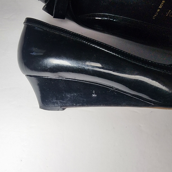Vintage Fendi Wedge Heels Womems Size 7 Black patent leather - Picture 5 of 11
